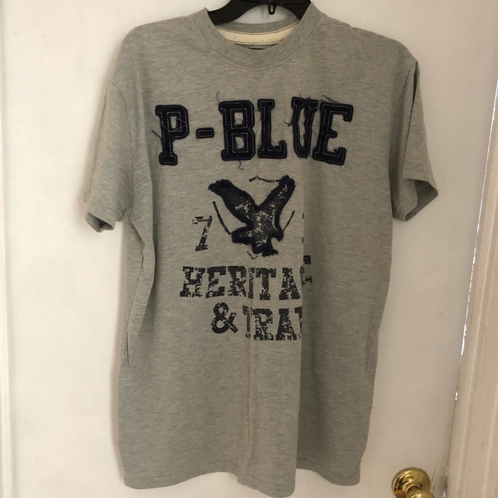 Pacific blue men's  short sleeve T-shirt, size L